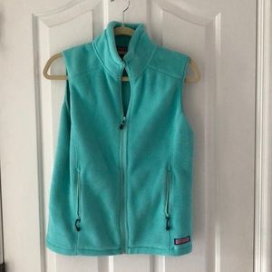 Vineyard Vines Fleece Vest Turquoise